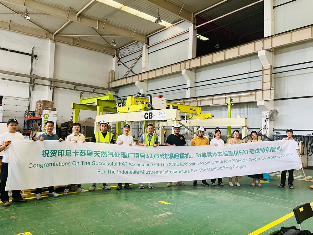 CLESCRANE 507 Indonesia Kasuri Gas Overhead Crane Project FAT Successfully Completed